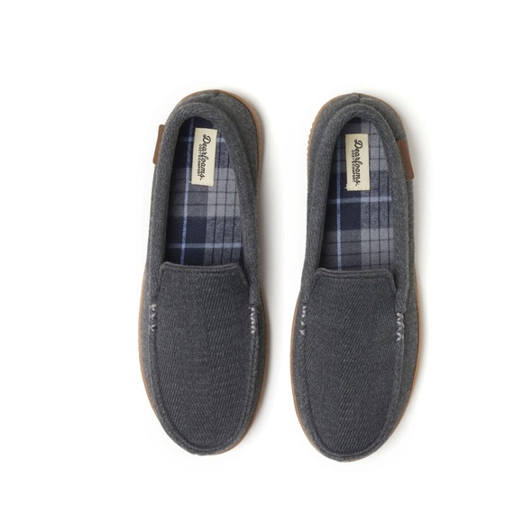 Dearfoams Other - Dearfoams Charcoal Men's Slip-On Moccasin Slippers